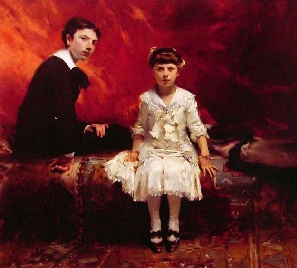 John Singer Sargent Portrait of edouard and Marie-Louise Pailleron, edouard Pailleron children Sweden oil painting art